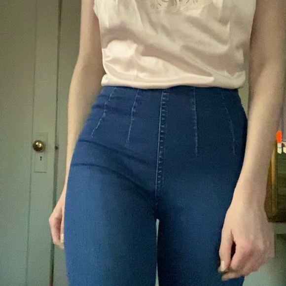 Free People Ultra-High Pull-on Crop Jeans (size: 25) - Picture 5 of 11